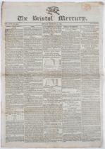 Boxing.- The Bristol Mercury, 3 issues with boxing reports, Bristol, 5th June-2nd November, 1807.