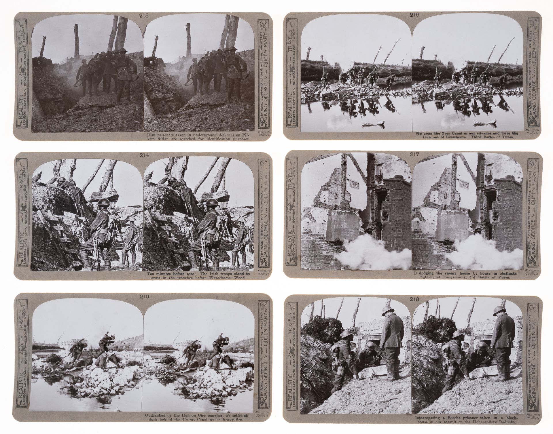 First World War.- Realistic Travels. The Great War, 294 stereoscopic views only (of 300), numbere...