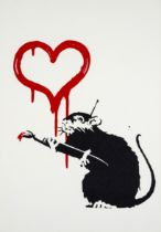 Banksy (b.1974) Love Rat