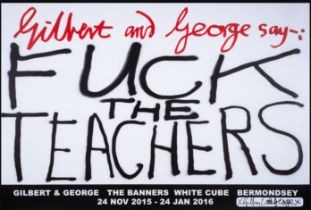 Gilbert & George (b.1943 and 1942) The Banners Exhibition Posters