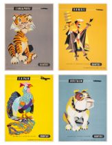 Harry Rogers (1929-2012) Collection of 15 Original Qantas Travel Posters