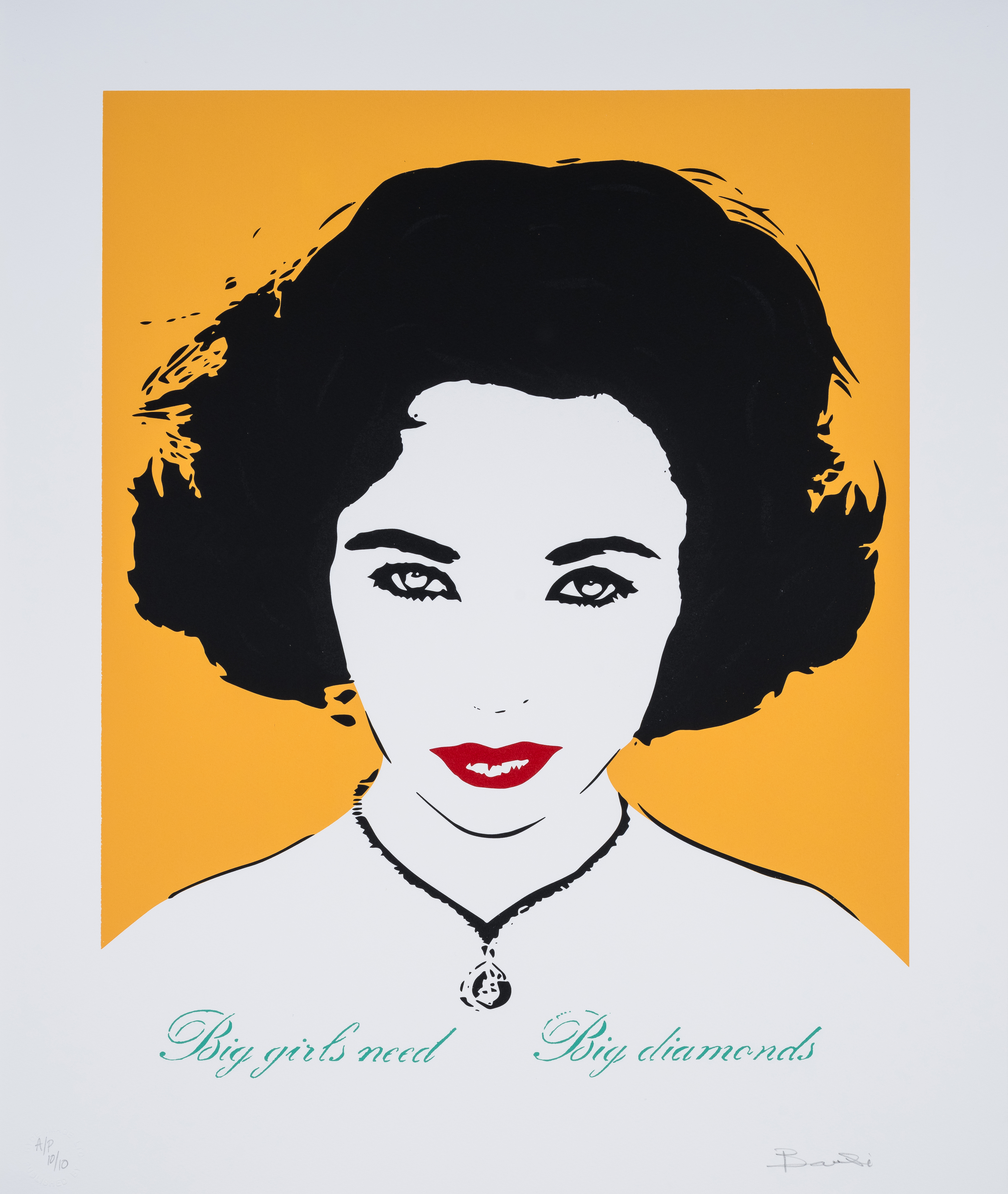 Bambi (b.1982) Big Girls Need Big Diamonds (Liz Taylor Orange)