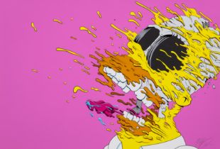 Matt Gondek (contemporary) Deconstructed Homer (Cocaine Pink Edition)