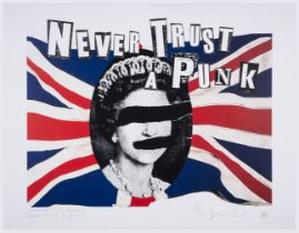 Jamie Reid (1947-2023) God Save The Queen - Never Trust a Punk