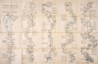 Thames.- Ravenstein (E.G.) The Oarsman's and Angler's Map of the River Thames, folding hand-colou...