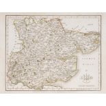 England & Wales.- Cary (John) Cary's New and Correct English Atlas, 47 engraved maps with partial...