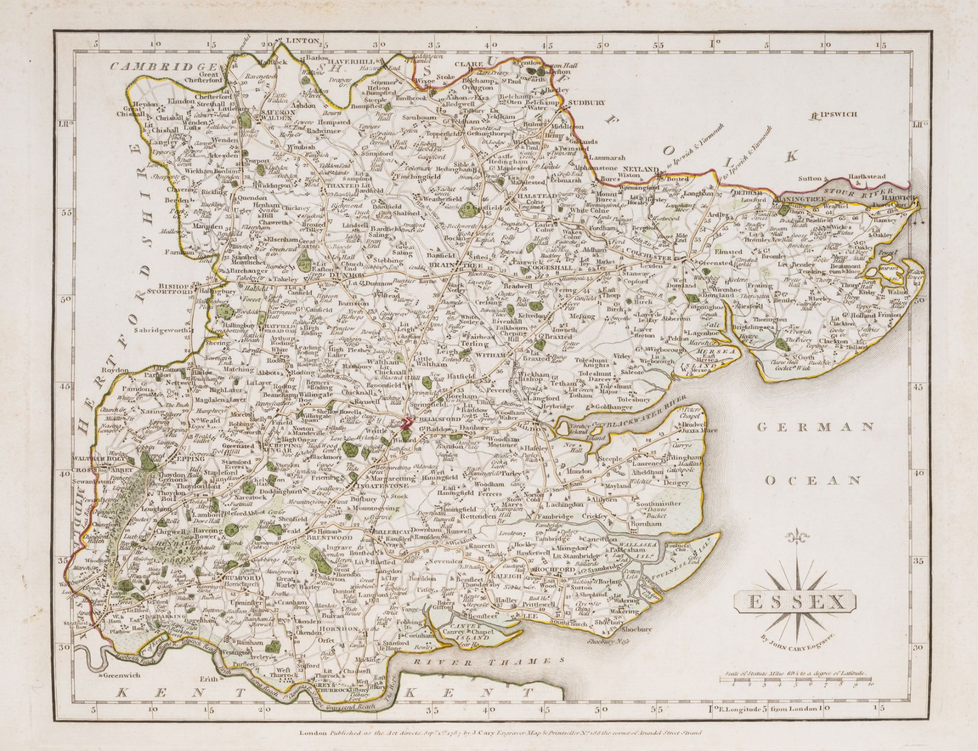 England & Wales.- Cary (John) Cary's New and Correct English Atlas, 47 engraved maps with partial...