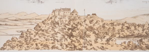 Windsor.- Panoramas.- Taylor (W.F.) Windsor Castle, folding aquatint panorama, 1847 & others, Bri...