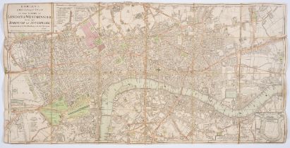 London.- Bowles & Carver Bowles's Two-Sheet Plan of the Cities of London & Westminster; with the ...