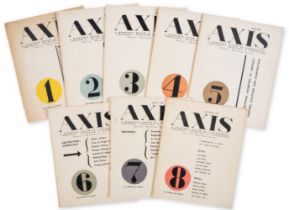 Evans (Myfanwy) Axis. A Quarterly Review of Contemporary Abstract Painting & Sculpture, no.1-8 [a...