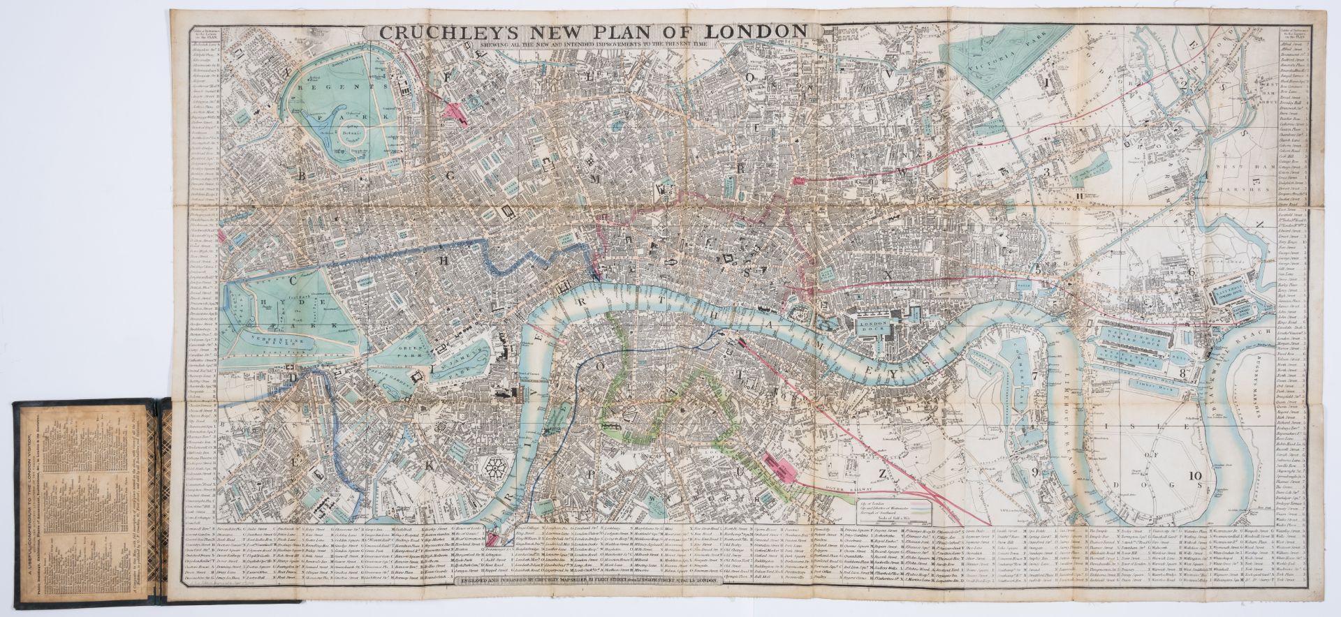 London.- Cruchley (George Frederick) Cruchley's New Plan of London Shewing all the New and Intend...