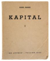 Marx (Karl) Kapital, first Estonian edition, Tallinn, K. U. Soprus, 1936