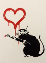 Banksy (b.1974) Love Rat