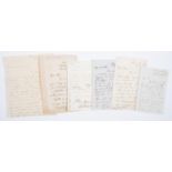 19th century poets.- Montgomery (James) & Robert Montgomery. Collection of 15 Autograph Letters S...