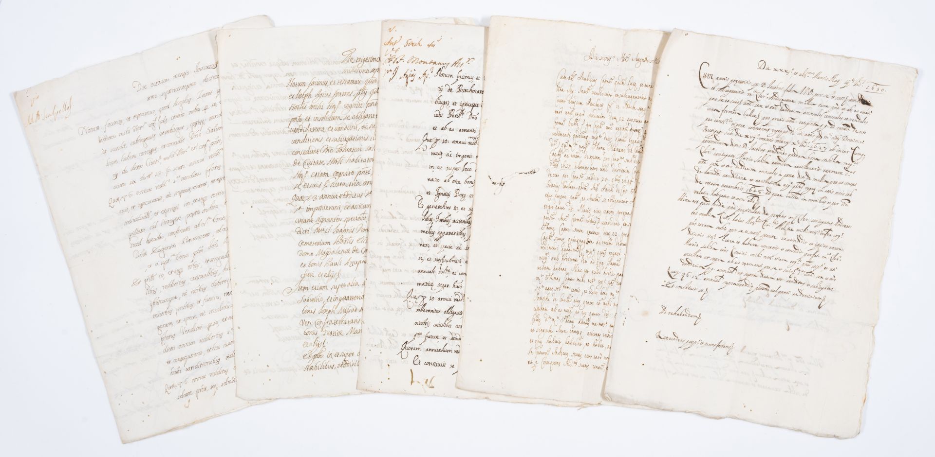 Malta.- [Legal documents], manuscript, [Malta], [1650-c.1722] (5)
