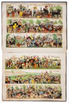 Scrap album.- Cruikshank (George) and others. Scrap album containing over 40 pages of chromolitho...