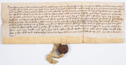 Essex, Gestingthorpe.- Charter, Geoffrey Anchel of Great Yeldham has granted and confirmed to Wil...