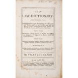 Law.- Jacob (Giles) A New Law-Dictionary, first edition, 1729.