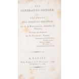 Rousseau (Jean Jacques) Del Contratto Sociale, o Principj del Diritto Politico, first edition in ...