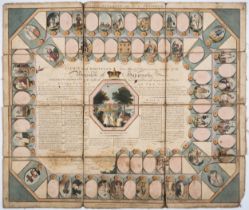 Game.- Fox (George) New Moral & Entertaining Game of the Mansion of Happiness, engraving with han...
