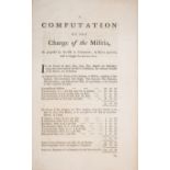 Printed by Samuel Richardson.- A computation of the charge of the militia, as proposed by the bil...