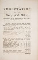 Printed by Samuel Richardson.- A computation of the charge of the militia, as proposed by the bil...
