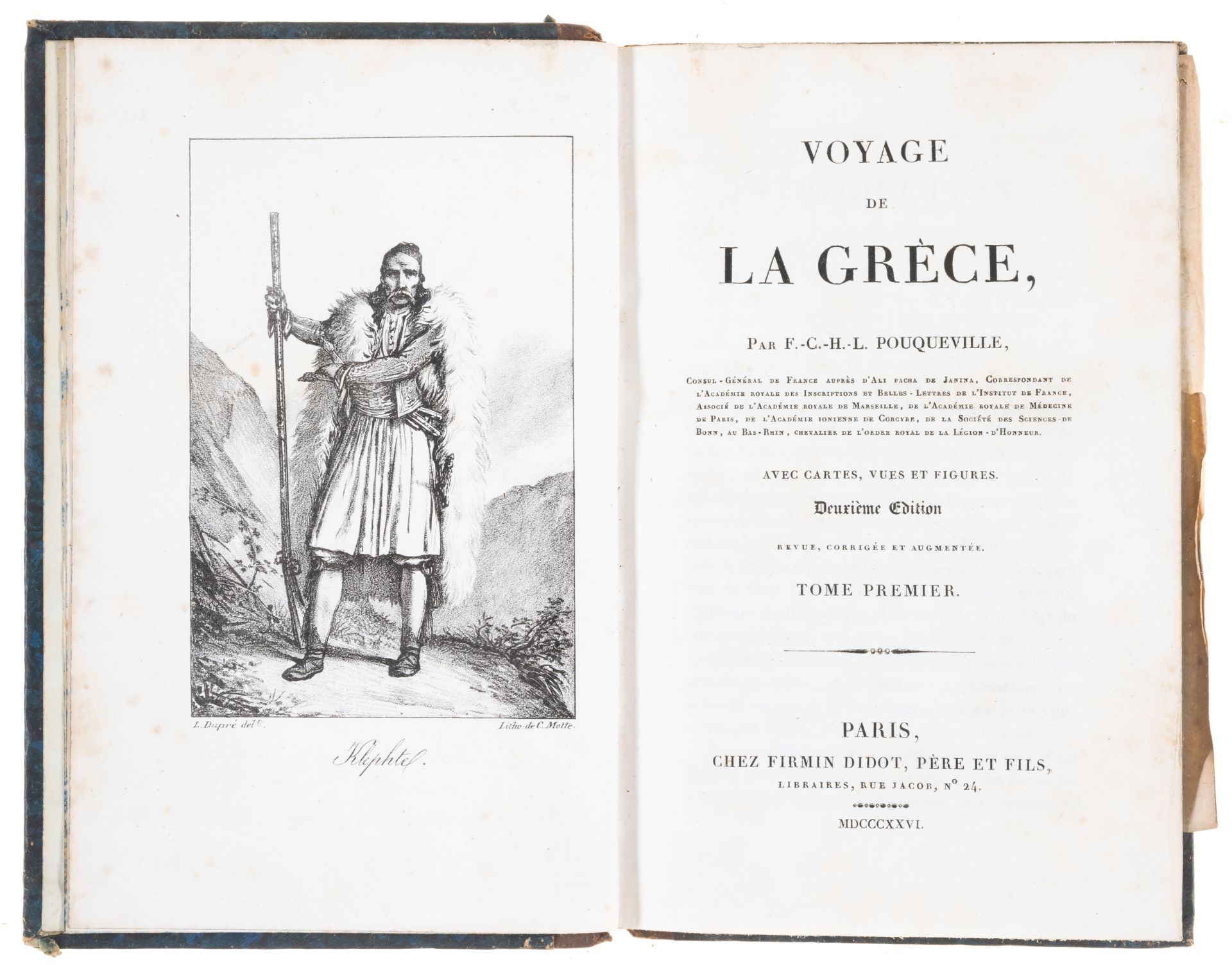 Greece.- Pouqueville (F. C. H. L.) Voyage de la Grèce, 6 vol., second edition, Paris, 1826