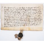 Derbyshire.- Charter, grant by Robert Walker of Repyndon [Repton] to John Walker of Burton of ara...