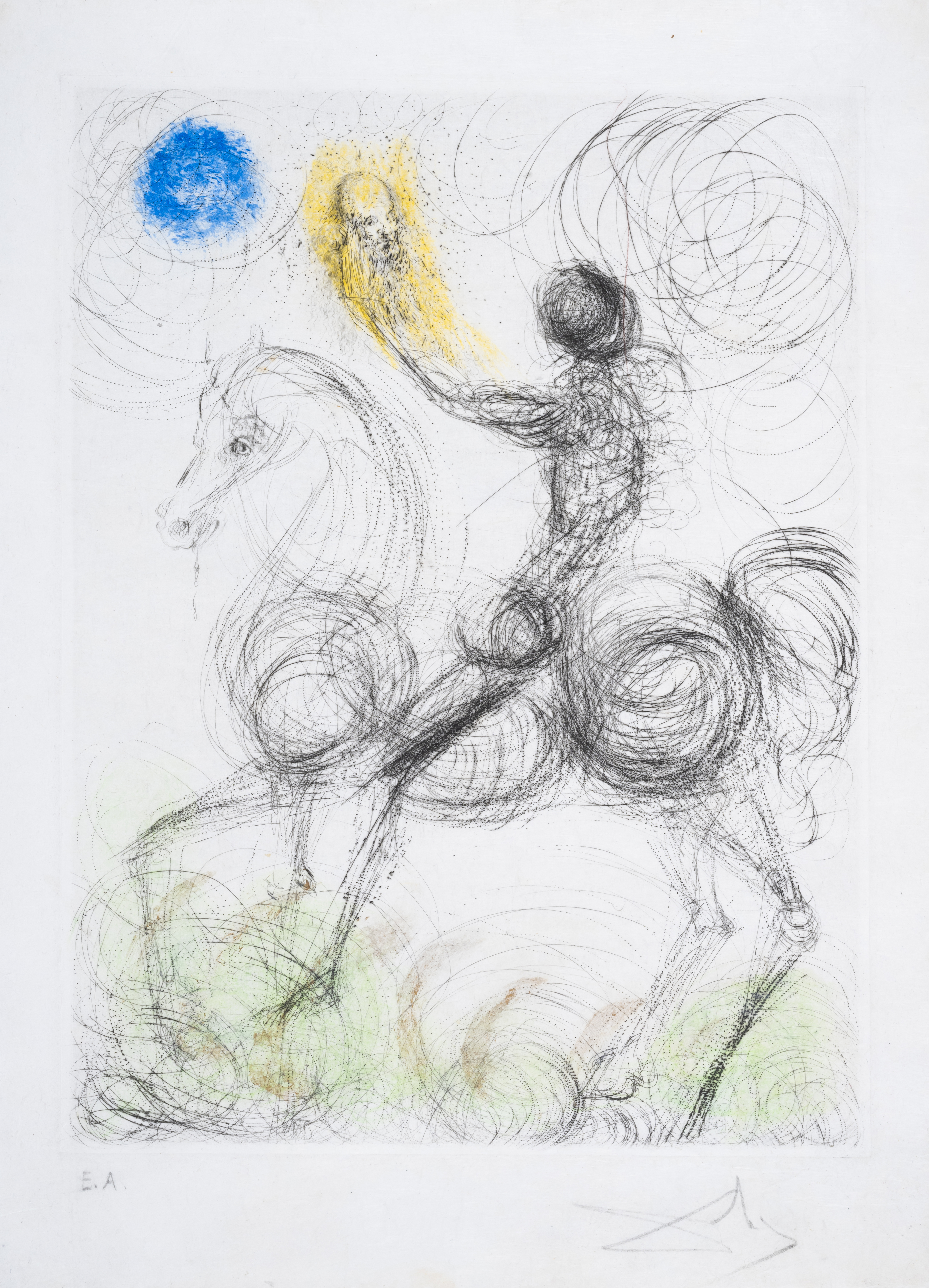 Salvador Dalí (1904-1989) Cavalier et la Mort, from Faust (La Nuit de Walpurgis) (Field 69-1H; M...