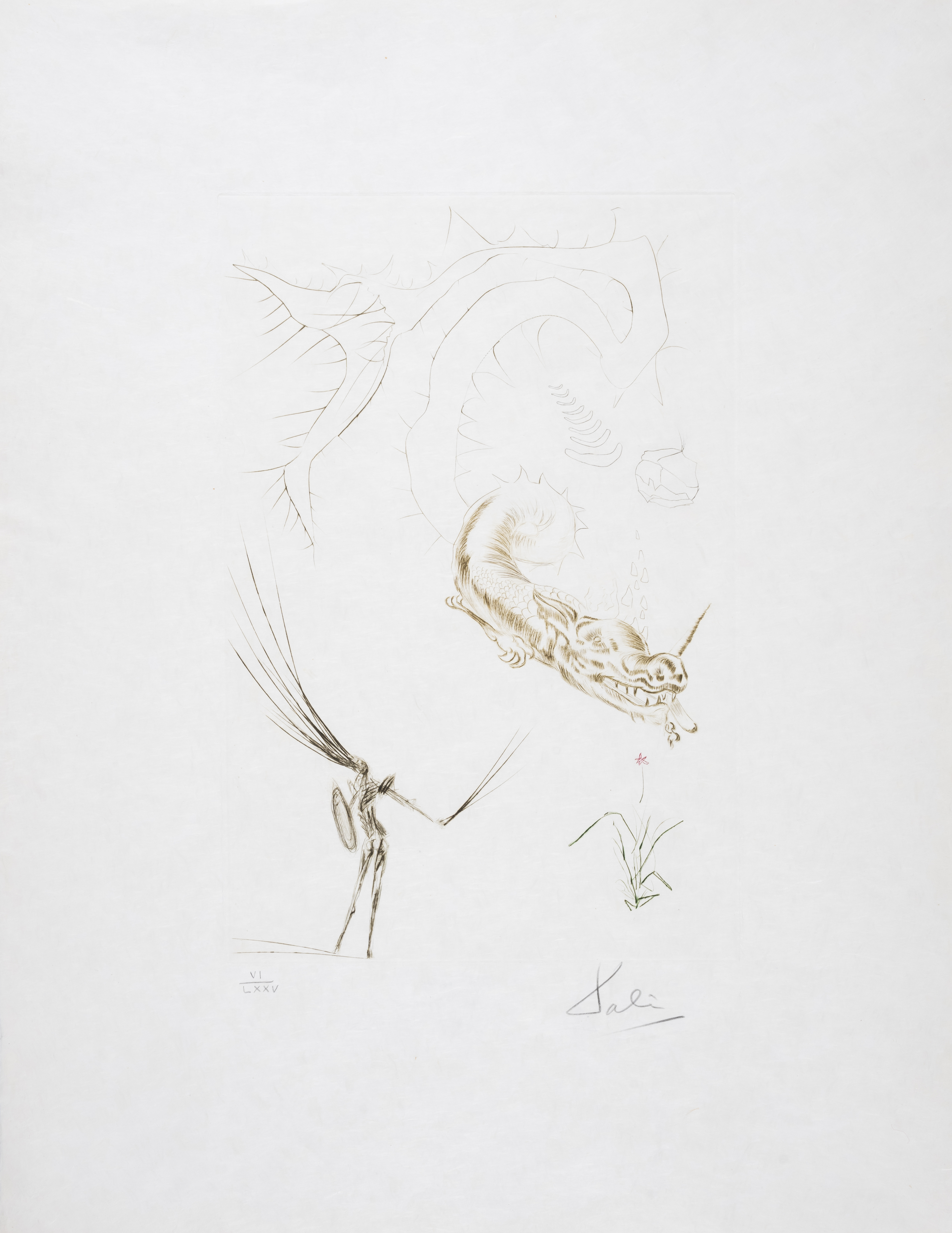 Salvador Dalí (1904-1989) Tristan et Le Dragon, from Tristan et Iseult (Field 70-10E; M&L 410)