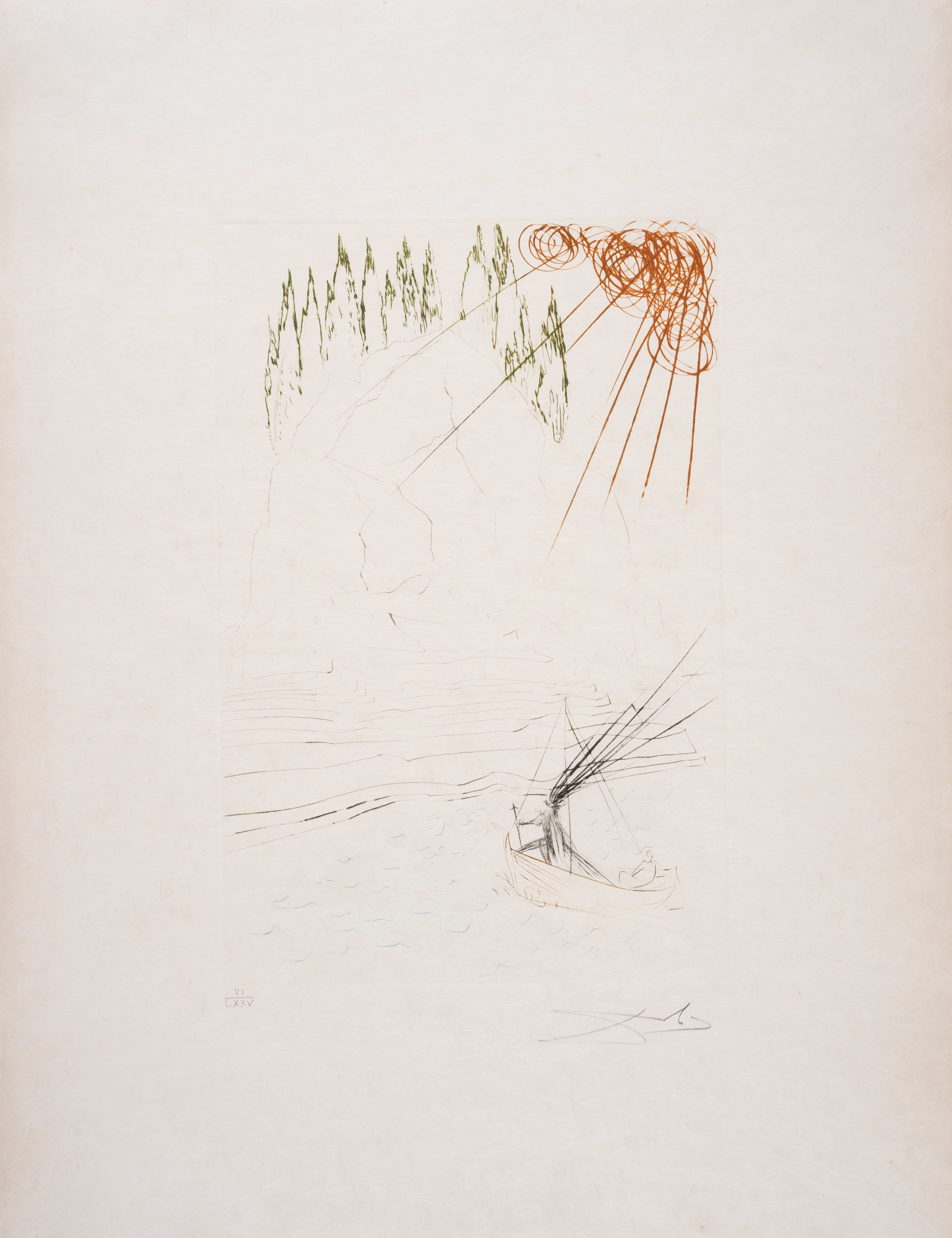 Salvador Dalí (1904-1989) Le combat avec le Morhoult, Tristan et Iseult (Field 71-10C; M&L 408)
