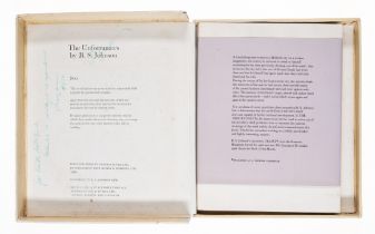 Johnson (B. S.) The Unfortunates, first edition, signed presentation inscription by the author, a...