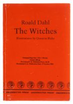 Dahl (Roald) The Witches, uncorrected proof, bookplate signed by the author, 1983.