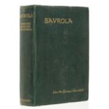 Churchill (Sir Winston Spencer) Savrola, first edition, 1900.