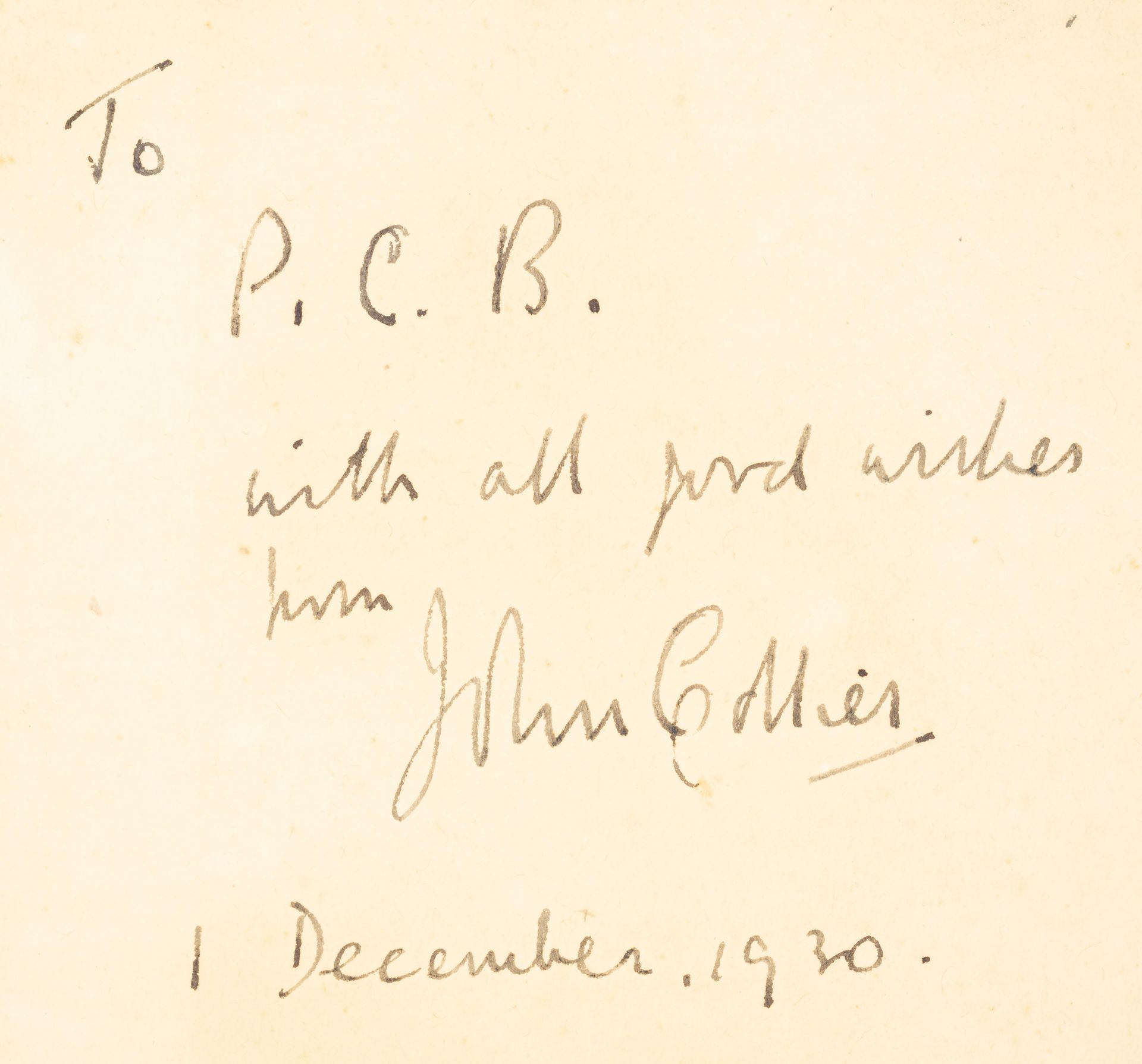 Collier (John) His Monkey Wife, first edition, signed presentation inscription from the author, 1... - Bild 2 aus 2