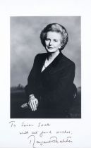 Thatcher (Margaret).- Official portrait photograph and signature, 1991.