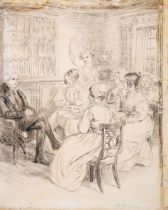 Thomson (Hugh) "The Ladies fixed their gaze on him", an original illustration for George Eliot's ...