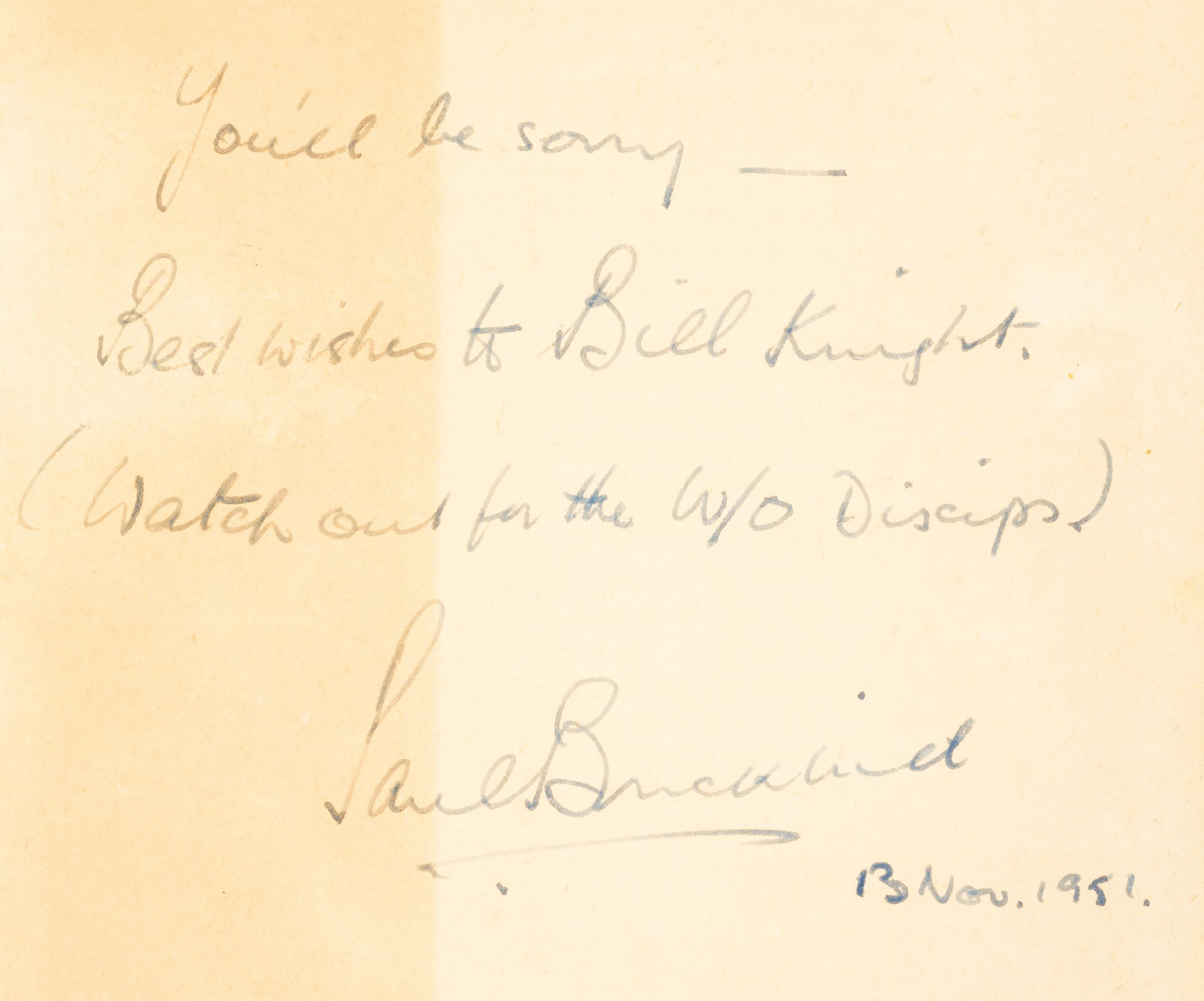 Brickhill (Paul) The Dam Busters, second impression, signed presentation inscription by the autho... - Image 2 of 2