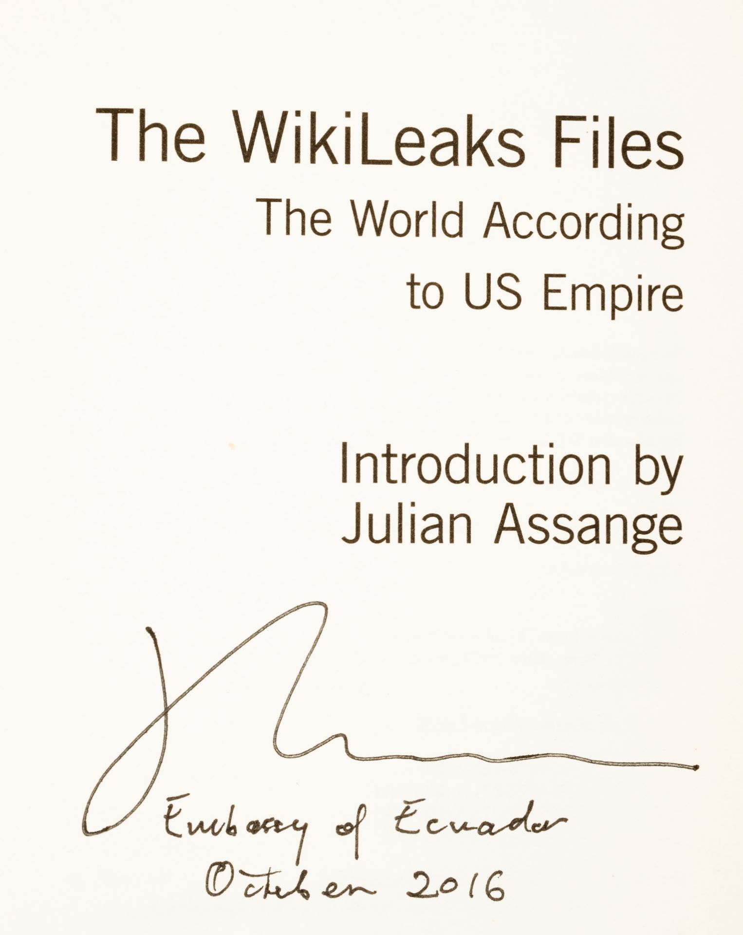 Assange (Julian) The Wikileaks Files: The World According to US Empire, first paperback edition, ... - Bild 2 aus 2