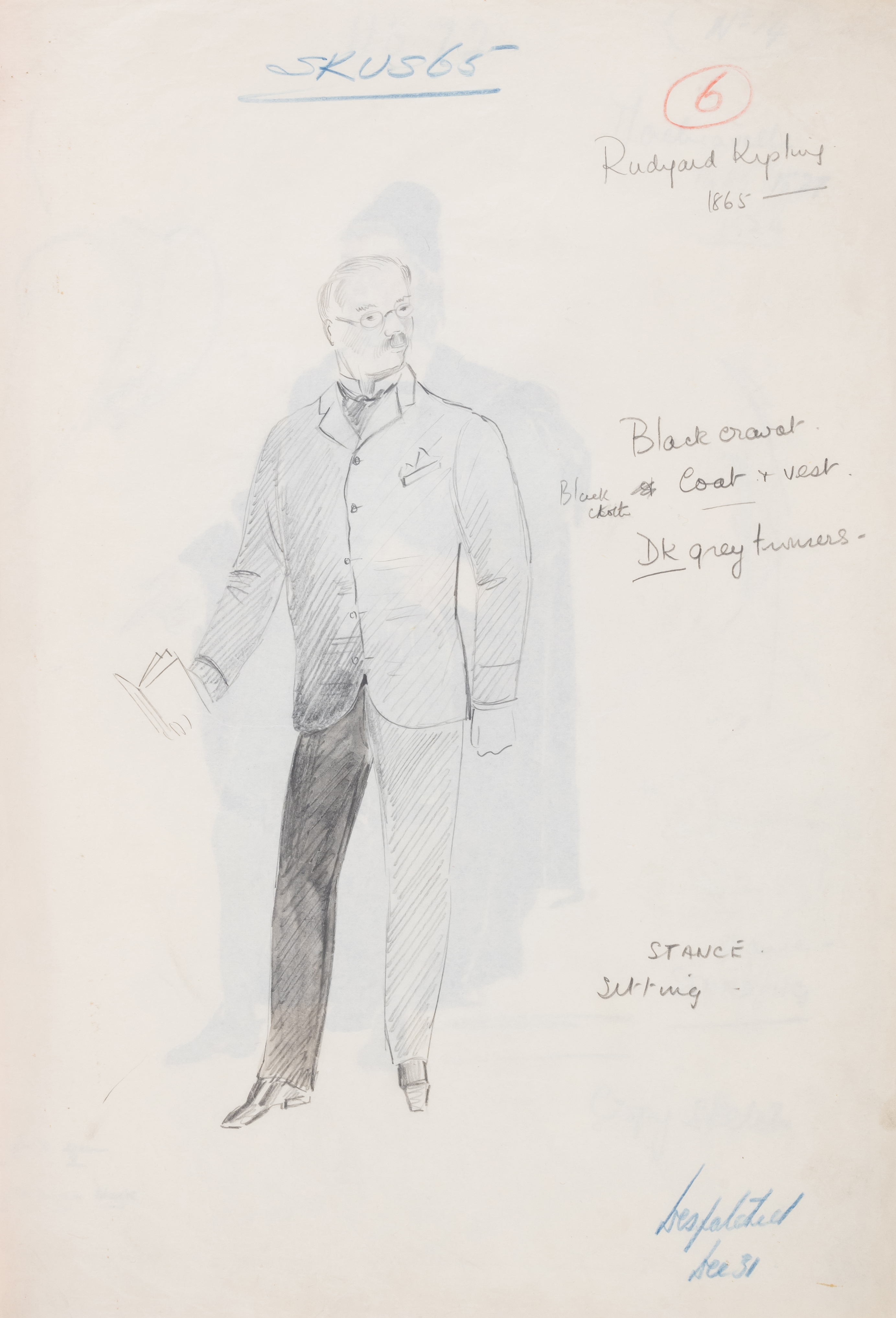 B.J. Simmons & Co. (Theatrical Court Costumers) Collection of over 100 original theatrical costum... - Image 2 of 3