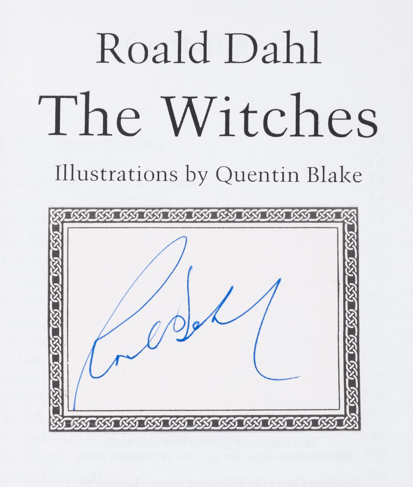 Dahl (Roald) The Witches, uncorrected proof, bookplate signed by the author, 1983. - Bild 2 aus 2