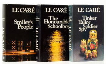 le Carré (John) [The Karla Trilogy], first editions, cut signatures or signed bookplates from the...