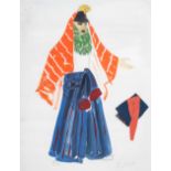 Theatre.- Zinkeisen (Doris Clare) Two costume designs of Japanese and Middle Eastern inspired dre...