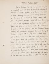 Blunden (Edmund) Campbell's Political Poetry, rare original holograph manuscript, [1928].