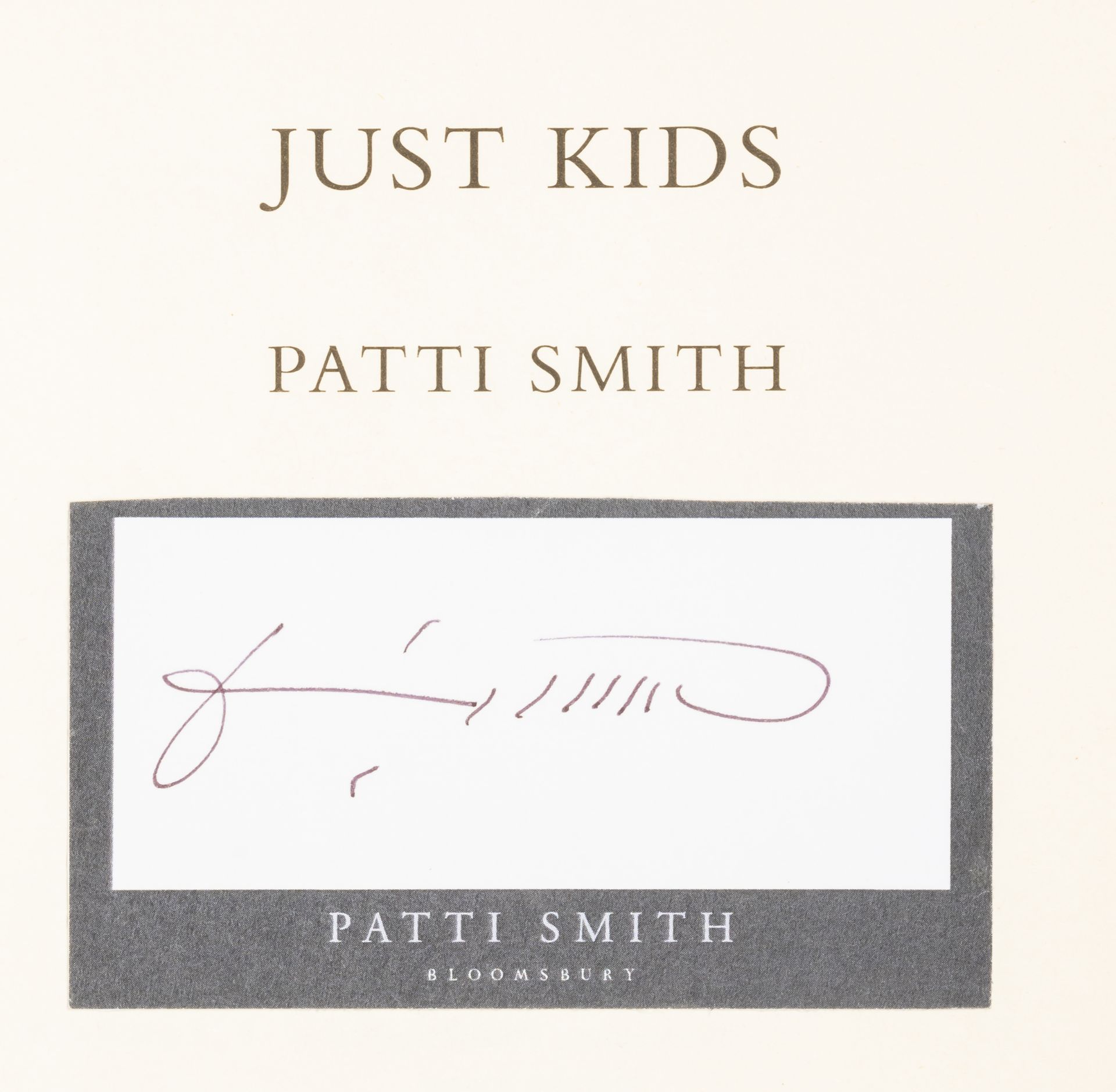 Smith (Pattie) Just Kids, first edition, cut signature laid down on title, 2010 & another by Debb... - Bild 2 aus 2