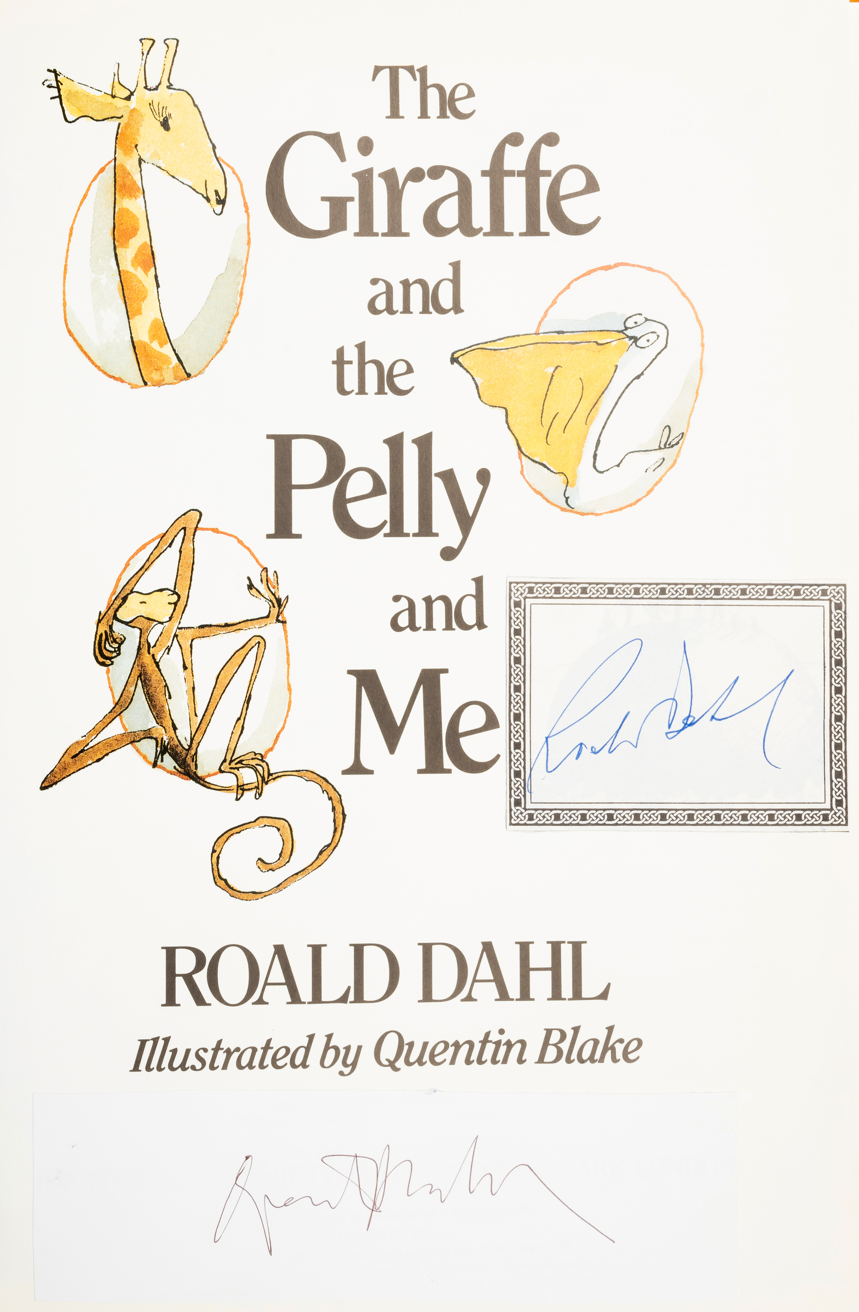 Dahl (Roald) The Giraffe and the Pelly and Me, first edition, cut signatures of Dahl and Blake on... - Image 2 of 2