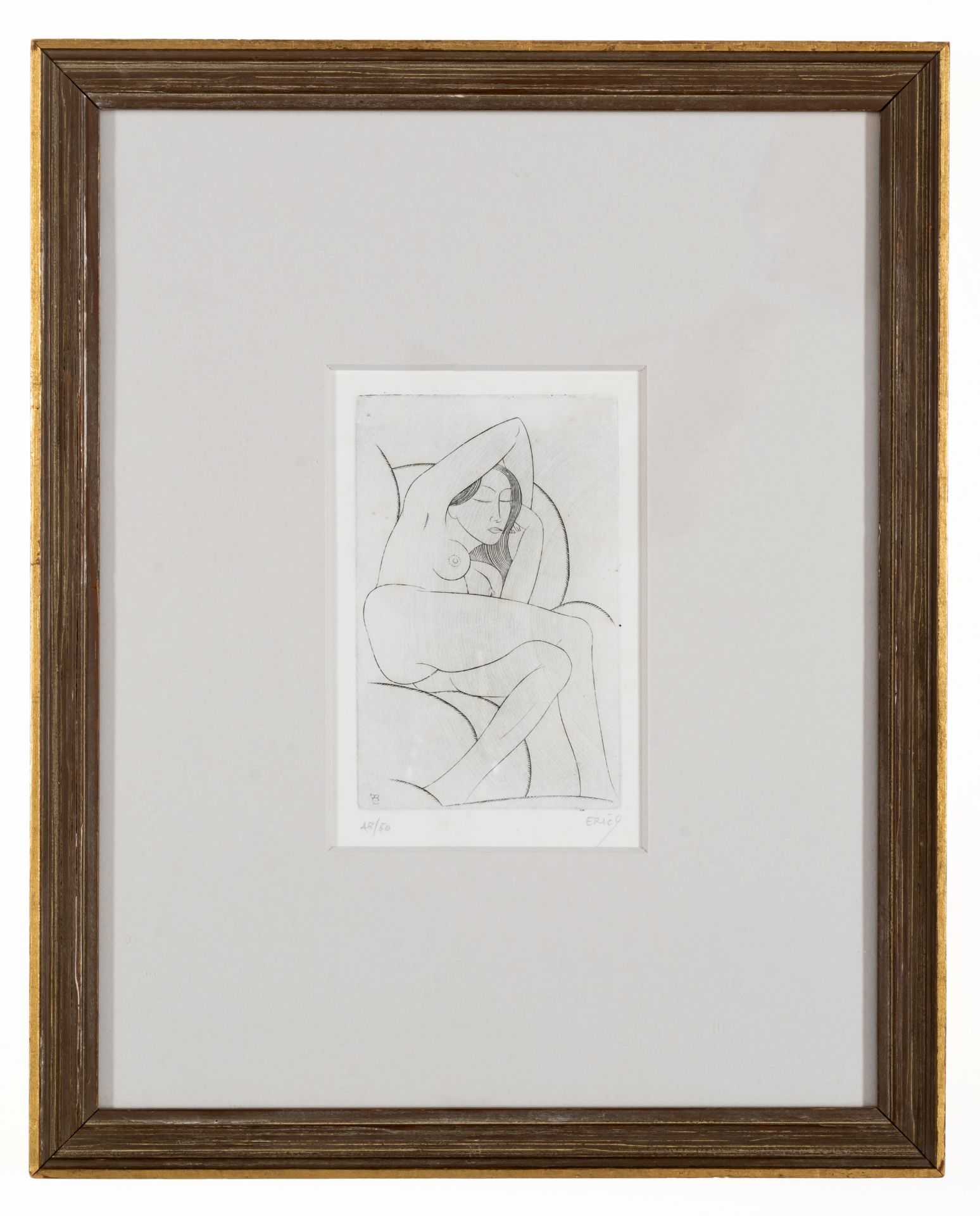 Gill (Eric) The Sofa, one of 50 intaglio prints signed by the artist in pencil, 1925.
