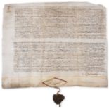 Ireland.- James VI & I (King).- Edgeworth (Francis) Charter, grant to William Colley of land in E...