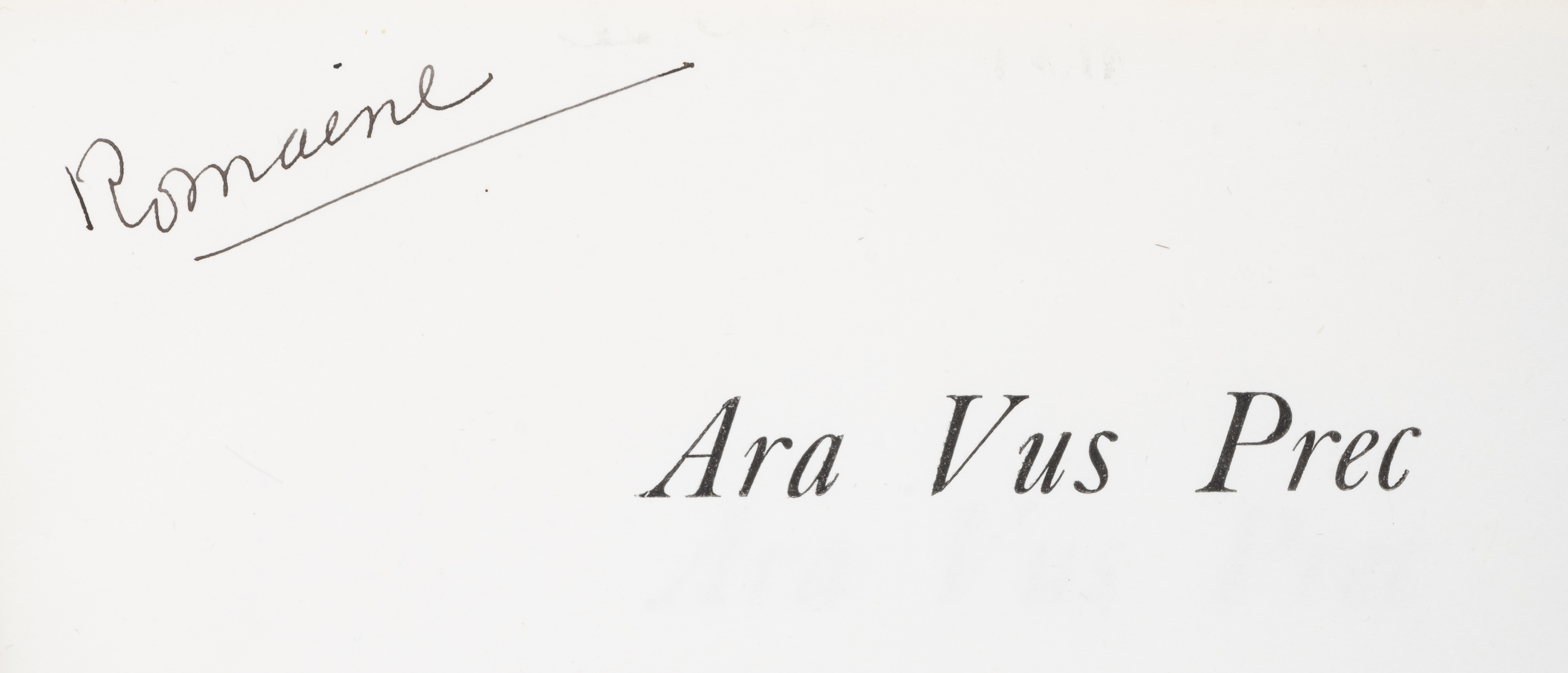 Eliot (T.S.) Ara Vus [sic] Prec, first edition, one of 220 copies, ink ownership inscription of R...