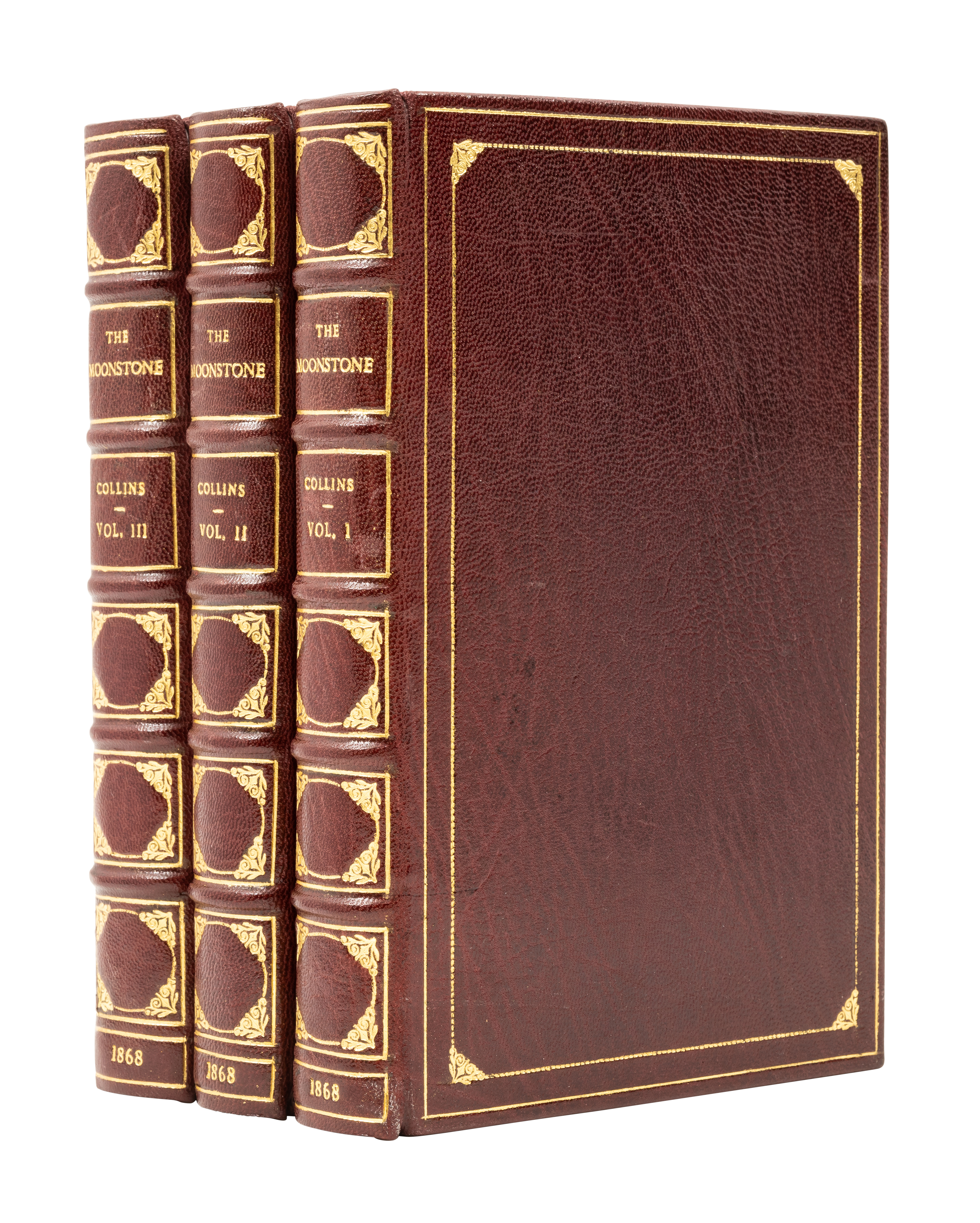 Collins (Wilkie) The Moonstone. A Romance, 3 vol., first edition, Tinsley Brothers, 1868.